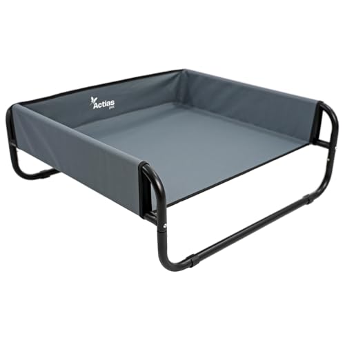 Actiaspet - Elevated Dog Bed/Steel Frame with Raised Sides | Black or Grey (Grey, Medium) - Image 3