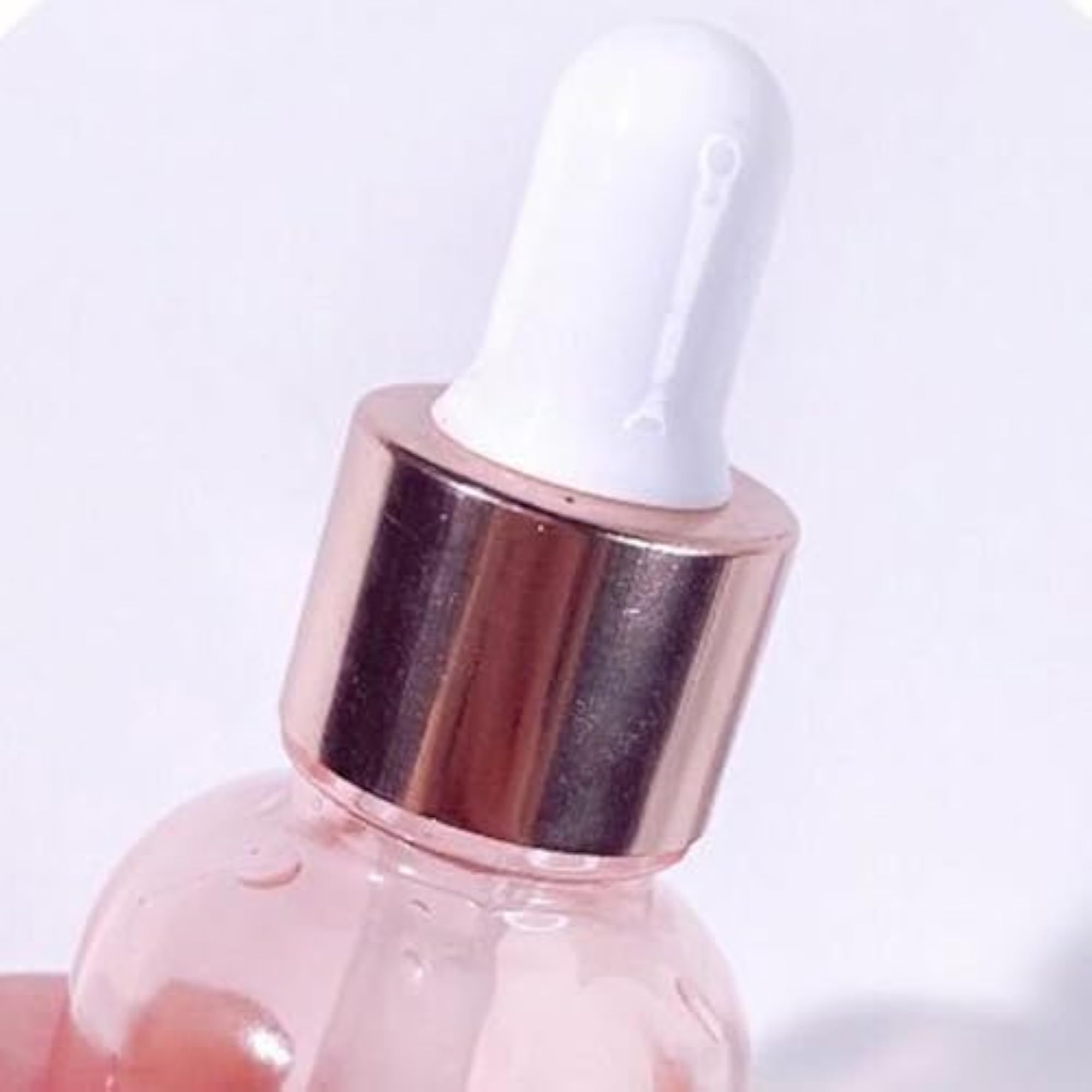 4 Pcs 10ml Pink Dropper Bottles Glass
