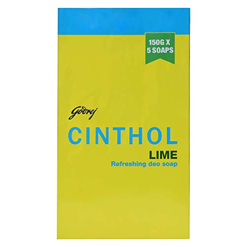 Image of Cinthol Bathing Bar, Lime, 150g (Pack of 5)