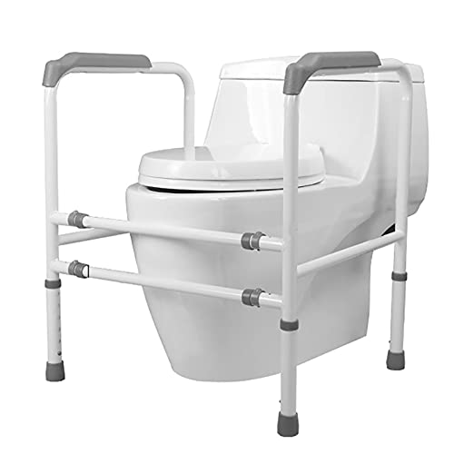 Stand Alone Toilet Safety Rail Grab Bar, Heavy Duty Medical Toilet Safety Frame Adjustable Bathroom Toilet Handrails,For Elderly, Handicap And Disabled #TOP8