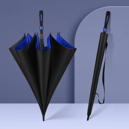 Image of Golf 54 Inch Umbrella for Men Big Size with Fiberglass Shaft, One-Click Auto Open Big Umbrella for Rainy Days & UV Protection - Ideal for 2-3 People
