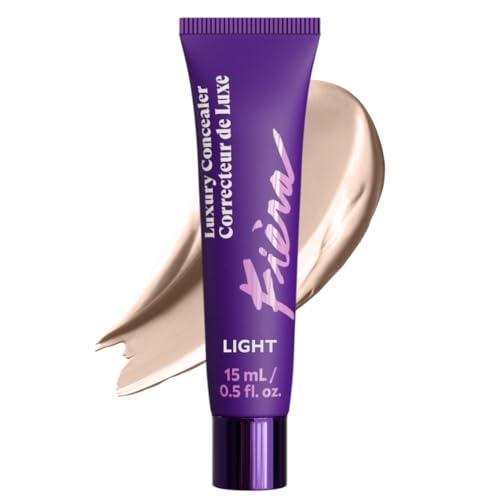 Fièra Luxury Concealer & Foundation with Anti-Aging Ingredients - Full Coverage for Dark Circles, Wrinkles, Fine Lines, and Spots, All-Day Wear For Mature Skin - Light, 0.5 FL. OZ. / 15 ML