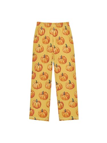 Orange Pumpkins Harvest Boys Pants for Kids Jogger Pants with Pockets S