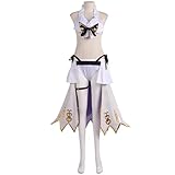 Narmaya Cosplay Costume - White Swimsuit Performance Costume Halloween Christmas Carnival Dress Up Woman (Female Size, M)