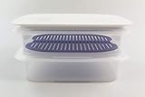 Original Tupperware Tupperware Cool`N Fresh 1,5 L Behälter (2) + Frischegitter lila + Klimadeckel