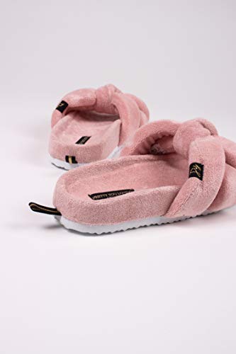 London Women's Footwear Beautiful Slider Slipper Bow - Ariel Pink4