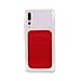 Kbinter Slim Credit Card Holder for Back of Cell Phone, Stretchy Ultra Lycra 3M Self Adhesive Phone Pocket Stick On Wallet for ID Credit Card Pocket for iPhone Android Galaxy (Red+White+Blue)
