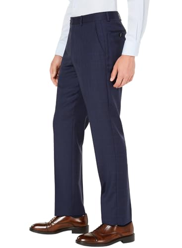 Lauren Ralph Lauren Mens Classic-Fit Wool Plaid Dress Pants 38W x 32L Blue4
