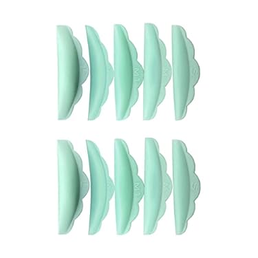 AMAZON - Eyelash Lift Tools, 5 Pairs Eyelash Silicone Pads, Reusable Lash Lift Rods Silicone Makeup Tools, Eyelash Perm Kit (Green)