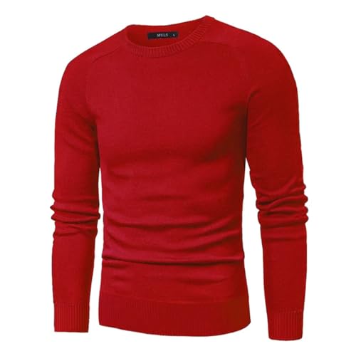 Men's Pollovers Cotton Knitted Sweater Jumper Round-Neck Knitwear Polo Jersey3