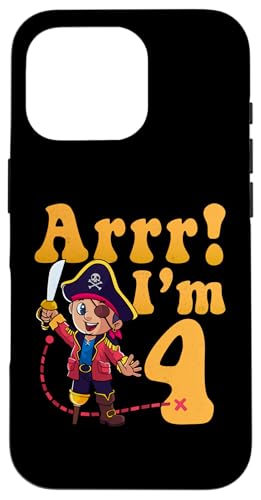 LbY 4th Pirate Birthday Party Arrr I'm 4 X}zP[X iPhone 16 Pro p