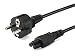 Produktbild Equip 112150 Netzanschlusskabel Euro für Notebooks Netzkabel Euro/Stecker - CB-3 / Buchse 1.8 m/schwarz