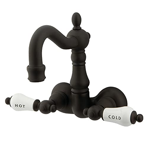 Kingston Brass CC1073T5 Vintage Clawfoot Tub Faucet, 3-3/8-Inch Center, Oil Rubbed Bronze