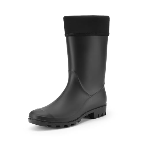 DREAM PAIRS Stiefel Damen Gummistiefel hoch Wasserdicht Regenschuhe,Size 40,Schwarz,DWEMRB2509 DREAM PAIRS Stiefel Damen Gummistiefel hoch Wasserdicht Regenschuhe,Size 40,Schwarz,DWEMRB2509