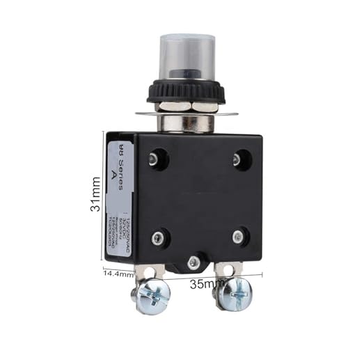 Protector térmico de 20A y 250VCA con botón de reinicio manual 2