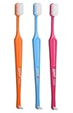 Paro The M39 | Brosse à dents avec poils moyens doux en 5 rangées | Brosse interespace intégrée F | Double fonction (lot de 3)