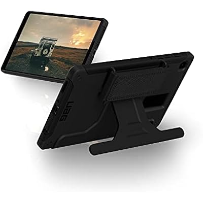 URBAN ARMOR GEAR UAG Designed for Samsung Galaxy Tab A7 Lite (SM-T220) 8.7 Case Scout Rugged Featherlight Military Drop Tested Cover with Kickstand & Hand Strap, Black