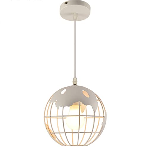 Éclairage pendentif globe de ferme industriel luminaire suspendu vintage noir
