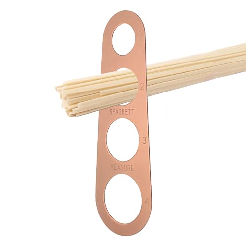 Herramienta para medir porciones de espaguetis, herramienta para porciones de espaguetis | Medidor rápido de pasta de acero inoxidable | Herramienta de cocina con 4 porciones para medir correctamente