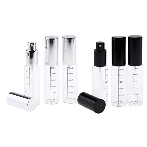 Preisvergleich Produktbild freneci 6PC Leere Klarglas Sprühflaschenpumpe 30ML Mit Waage Für Tragbares Parfüm