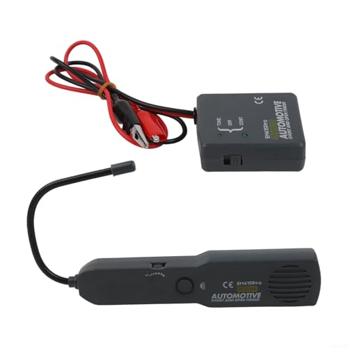 Rehoetom Buscador de cables para detección de cortocircuitos y circuitos abiertos, generador de tonos y trazador de sondas con buscador de cables multifunción antiinterferencias para cableado de coche
