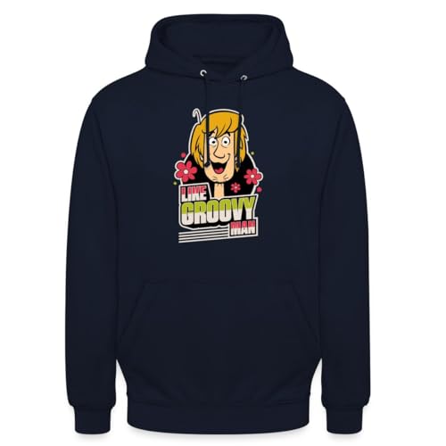 Image of Spreadshirt Scooby-Doo Like Groovy Man Teenager Unisex Hoodie Navy