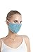 Premium 2 Pk Bling Light Blue Sequin 3 Layer Reusable Face Masks, Soft Fabric, Adjustable Ear Loops & Pocket for Filter