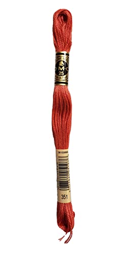 Image of DMC 6-Strand Embroidery Cotton Bundle - Coral Color Family - 5 Skeins of Thread - 8.7yd Skeins
