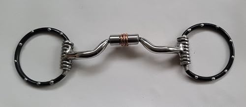 GALLOP Western Eggbutt Dotted Cheeks Low Port Comfort Snaffle Bit Copper Rollers (5.5 Inches)