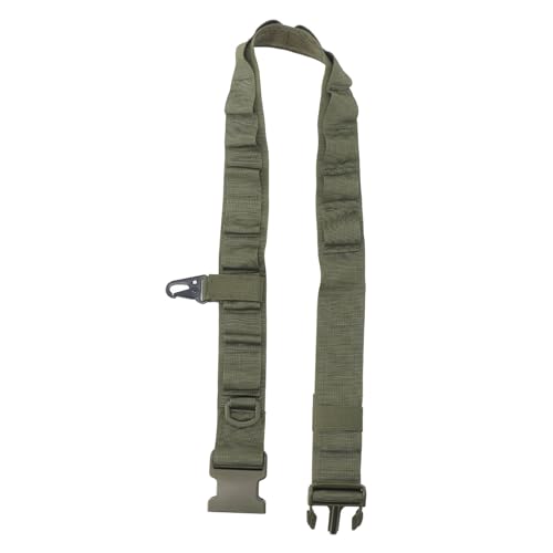 Outdoor Wasit Belt, Security Work Belt Nylon Lightweight Duty Belt with Adjustable Buckle for Patrolling Hiking (OD Green)