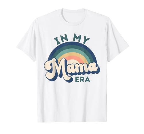 In My Mama Era Amoureux Groovy Rétro Maman Vintage Fête des Mères T-Shirt