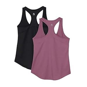 icyzone Sporttanktop voor dames, sport- en yogabanktop, sportschool, fitness, functioneel shirt, set van 2