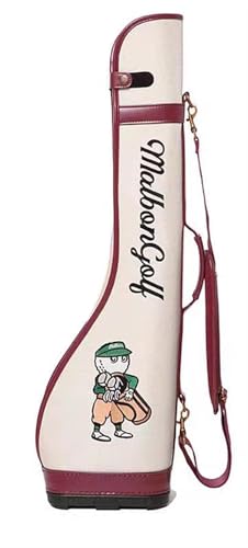 ゴルフクラブケース キャディバッグ スポーツゴルフバッグ おしゃれ Golf Club Bag キャスター付き カートバッグ メンズ レディース 最大7本収納可能 ファスナーポケット付き 練習用 旅行用 男女兼用 (ホワイトC)
