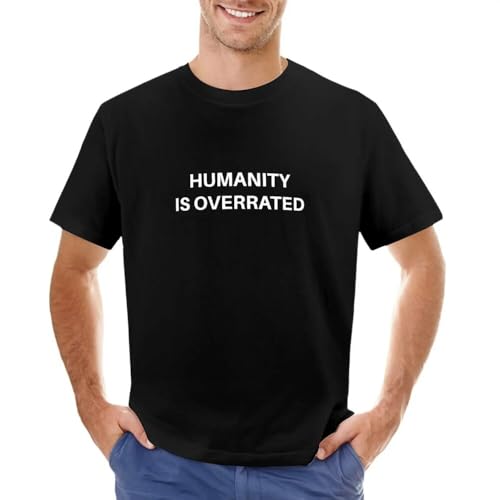 Humanity is Overrated T-Shirt Animal Print Shirt t Shirt for Men Black S