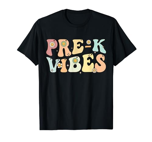 Prek Vibes Groovy Retro Ritorno A Scuola Insegnanti Kid Maglietta