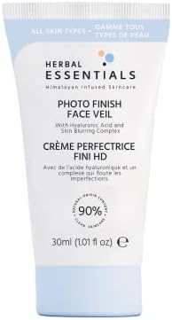 PHOTO FINISH FACE VEIL MAKEUP PRIMER | Hydrate & Blur Imperfections for Flawless Skin | Cruelty Free | 90% Natural Ingredients | HERBAL ESSENTIAL | Hyaluronic Acid & Vitamin E | 30ml | MADE IN UK