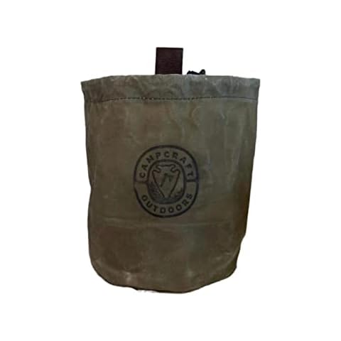 Campcraft Outdoors Bushcraft Cookware Bag, 2QT, Waxed Canvas, Khaki Cover