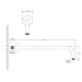 MODONA 15½” Long Shower Arm with Flange – Stainless Steel 304 – Polished Chrome - 5 Year Warrantee