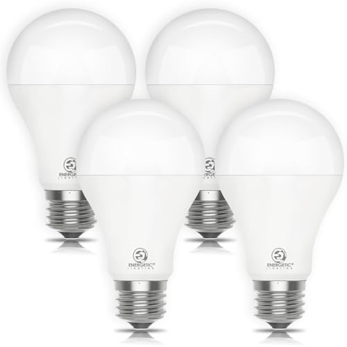 Energetic Dimmable A21 LED Bulb, 150 Watt Equivalent, Super Bright Light Bulb, Warm White 3000K, 2300LM, Brightest LED Bulbs, E26 Standard Base, Damp Rated, ETL Listed, 4-Pack