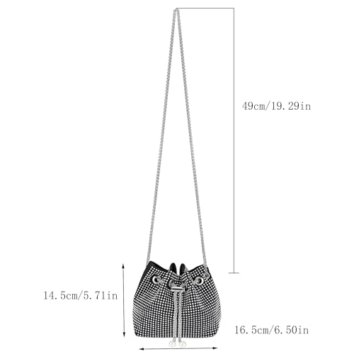 Ayliss Women Crossbody Clutch Purses Sparkly Evening Bags Drawstring Glitter Pearl Crossbody Handbag Party Prom Wedding2