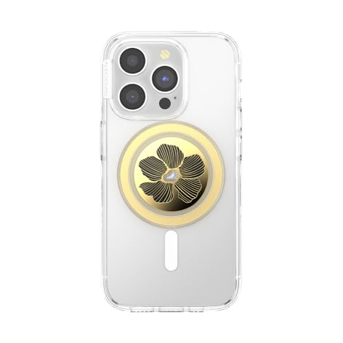 Image of PopSockets Phone Grip Compatible with MagSafe, Phone Holder, Wireless Charging Compatible - Mae Flower w /Pearl