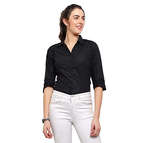 Image of Blue Ronin Women 3 /4 Sleeve Stylish Western Official Formal Shirts Regular fit Shirts for Women