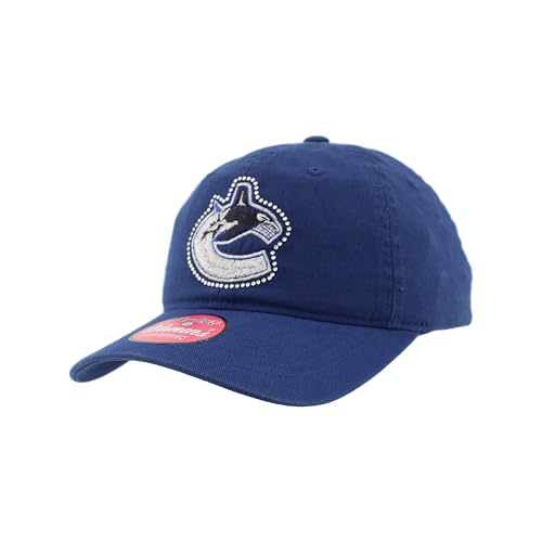 ZHATS Vancouver Canucks NHL Officially Licensed Women's Adjustable Hat Girlfriend Sparkle Team Color