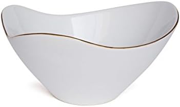 Hosley Matina Bowl with Luxurious Gold Enameling 7 Inch Diameter Ideal for Wedding Party Home Decor Office Spa. O9