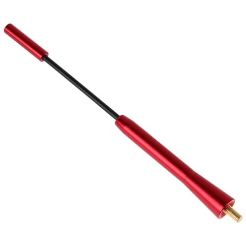 Antena telescópica de coche ajustable y resistente de aluminio rojo para radio de todoterreno 6