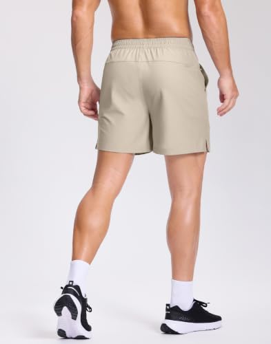 Image of GGJ Men's Lightweight Athletic Shorts with 2 Zipper Pockets 7 inch /9 inch /5 inch Gym Workout Running Quick Dry Tennis Shorts for Men