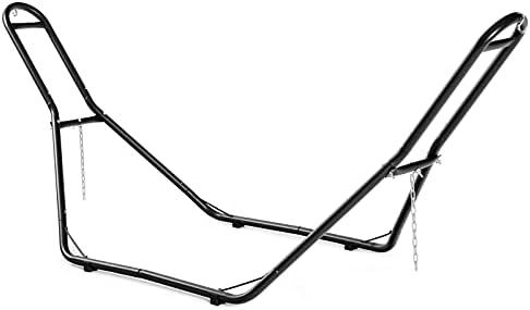 CASART Hammock Stand, Portable Metal Hammock Holder with Chains and S-Hooks, Outdoor Hammock Stand for Garden Patio Travel Camping Picnic, Frame Only