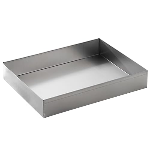 QSNYJPL Bac Vidange Huile Moteur Grand Bac de Vidange en Acier Inoxydable Bac de Retention pour Lave-Vaisselle Grand Bac de Récupération d'huile(50x40cm/20x16in)