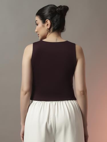Image of Trend Arrest.ed Women's V-Neck Waistcoat | Button-Down Sleeveless Top | Premium Stretchable Lycra Formal & Casual Layer