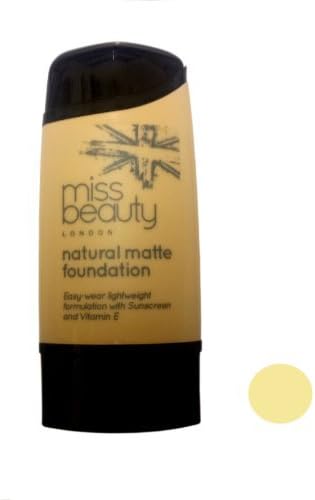 Miss Beauty Natural Matte Lightweight Foundation 35ml - 01 Translucent (03 Sweet Touch) by Miss Beauty London